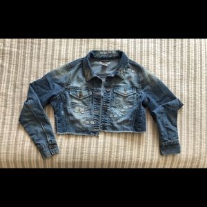 Cropped jean jacket